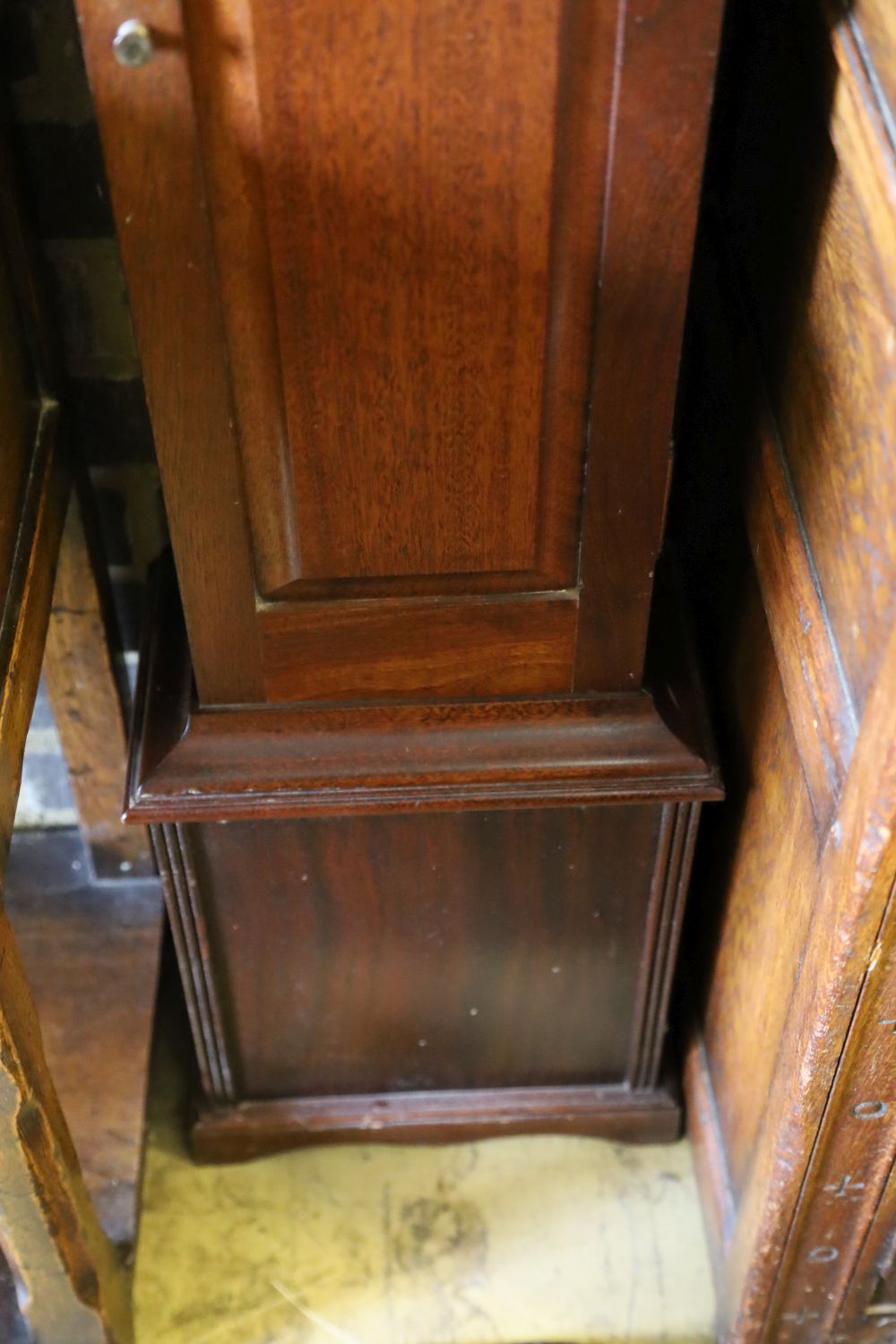 A Fenlocks longcase clock, reproduction, height 148cm